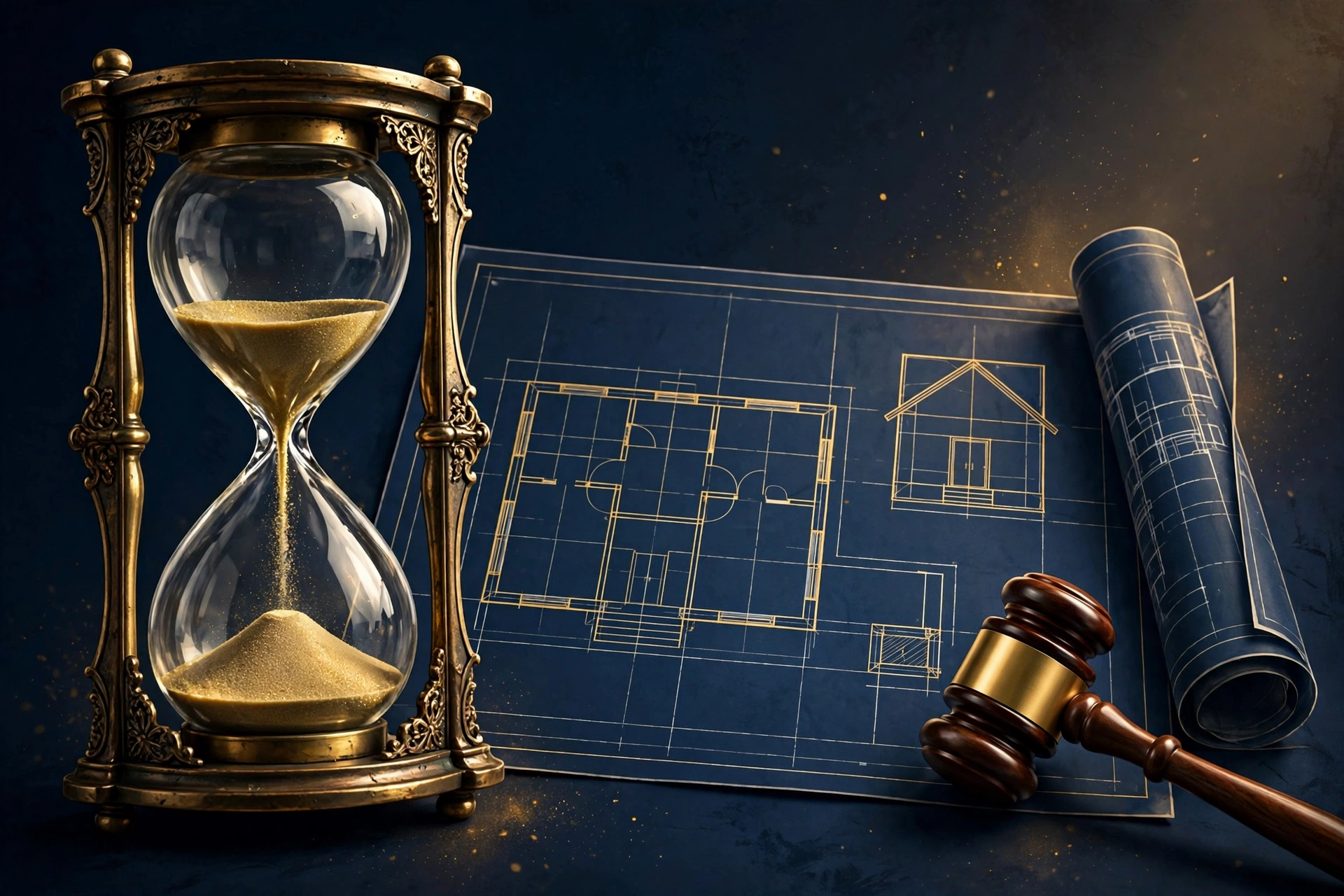 South Carolina construction defect deadlines — cracked foundation and water-stained wall showing latent building defects