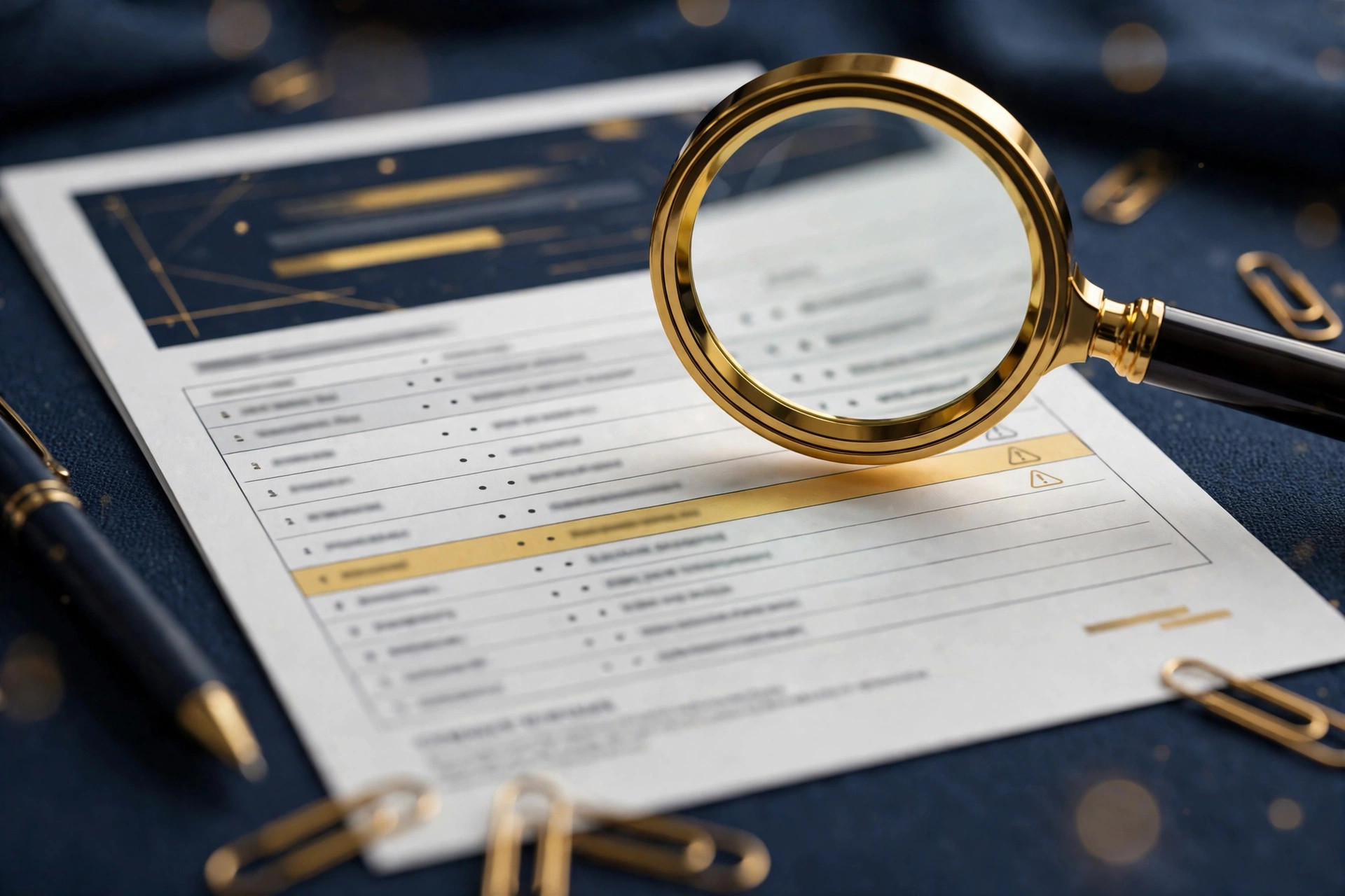 Magnifying glass over a credit report highlighting a collection tradeline
