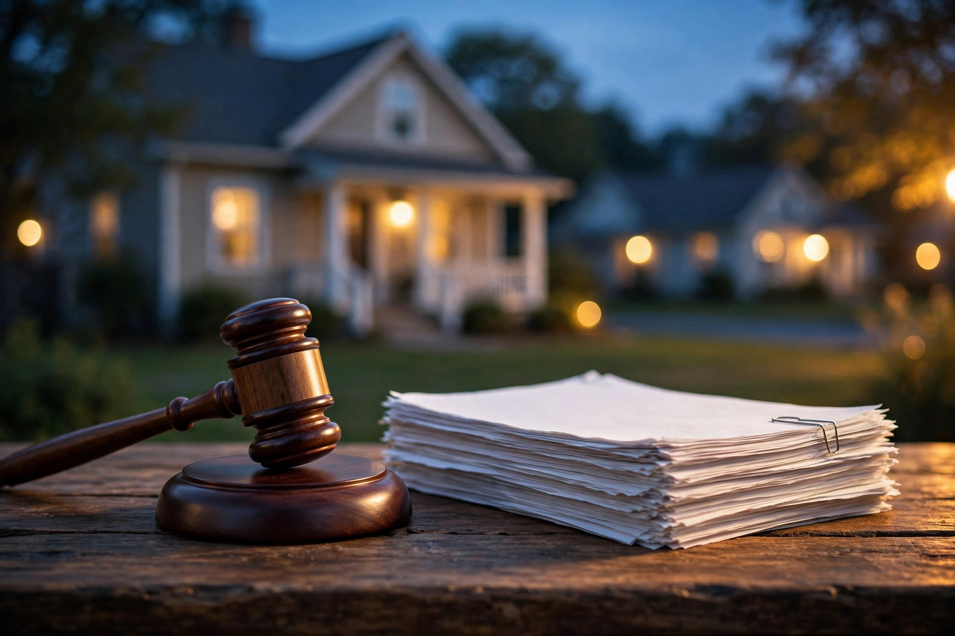 South Carolina home facing foreclosure with a judge's gavel