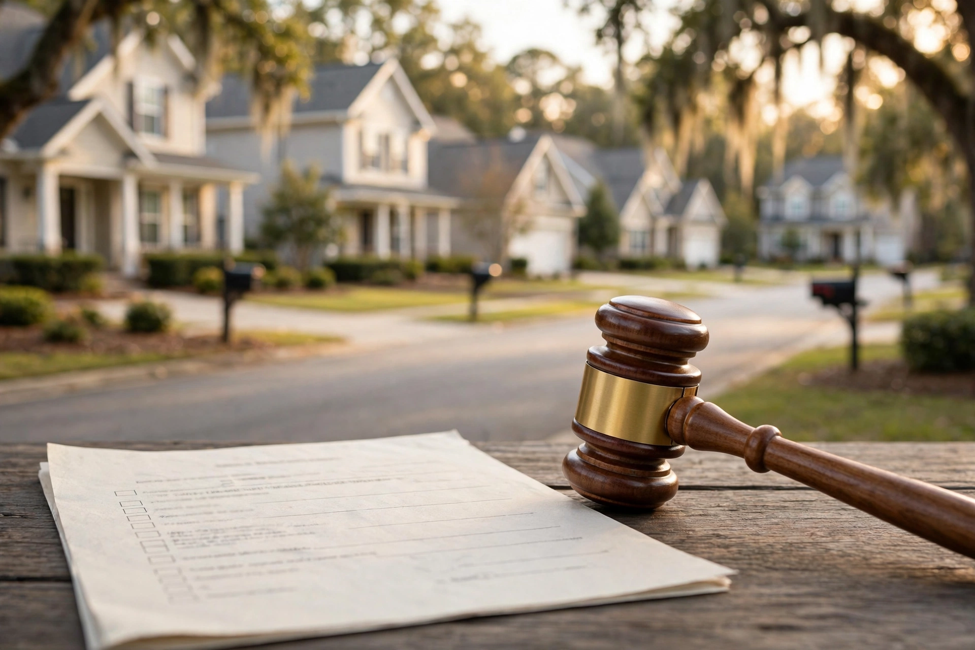 South Carolina home with HOA dispute notice